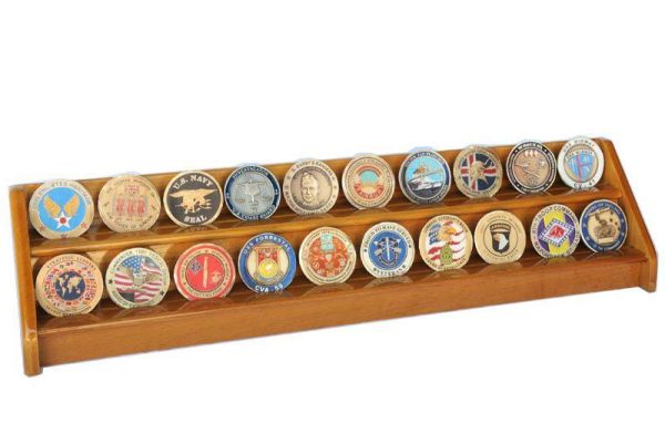 2 Row Challenge Coin   Casino Chip Display Rack Online