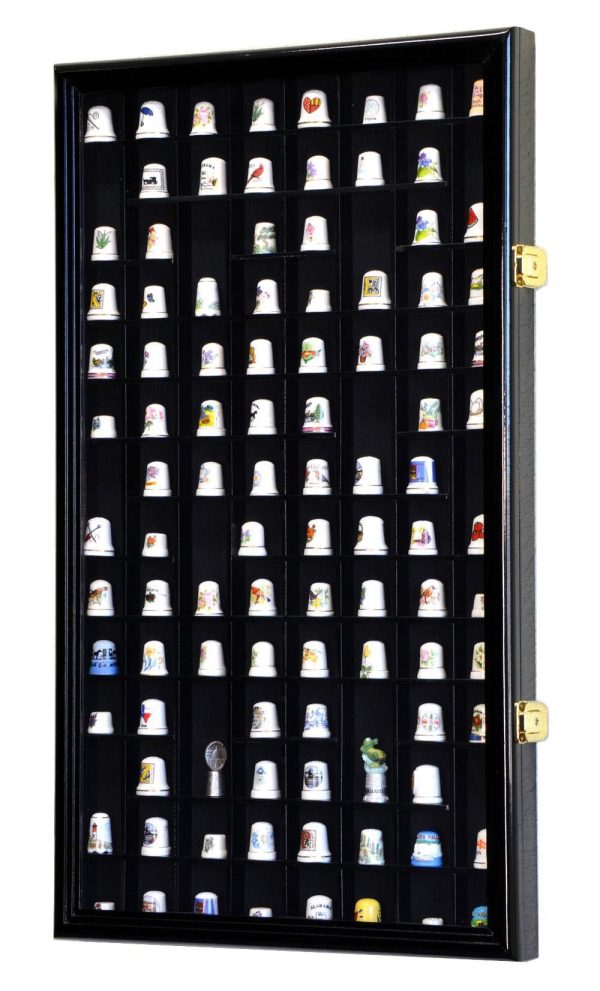 100 Opening Thimble   Small Miniature Display Case Cabinet Cheap - Image 4