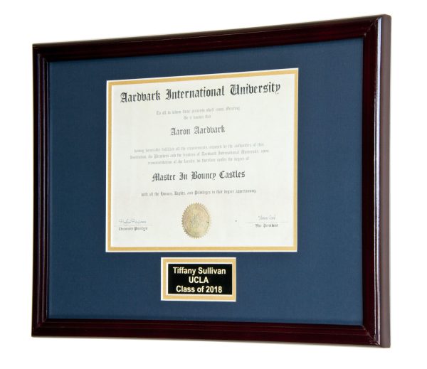 Diploma and Graduation Tassel Display Frame (w  Custom Matting Colors) Hot on Sale - Image 4
