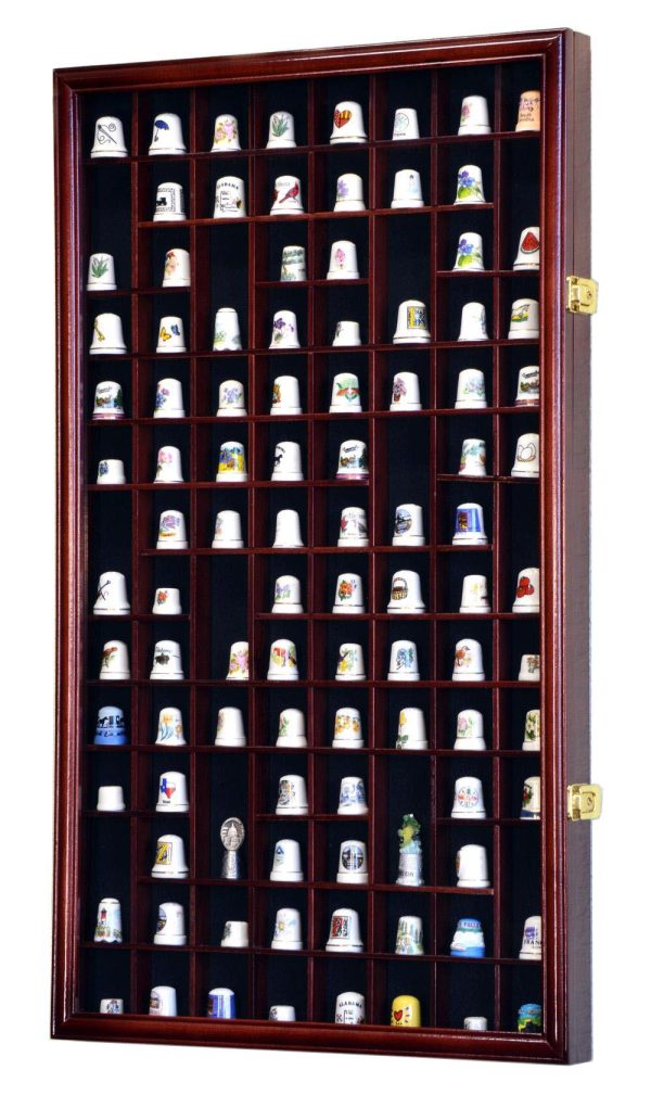 100 Opening Thimble   Small Miniature Display Case Cabinet Cheap - Image 3