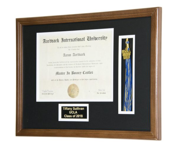 Diploma and Graduation Tassel Display Frame (w  Custom Matting Colors) Hot on Sale - Image 3