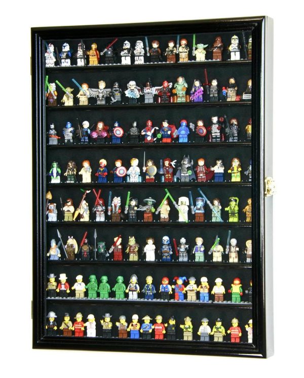 Large 110+ Mini Figures  Miniatures   Figurines Display Case Cabinet Online now - Image 4