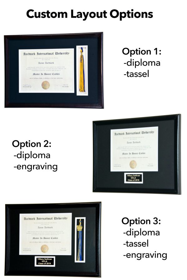 Diploma and Graduation Tassel Display Frame (w  Custom Matting Colors) Hot on Sale - Image 5