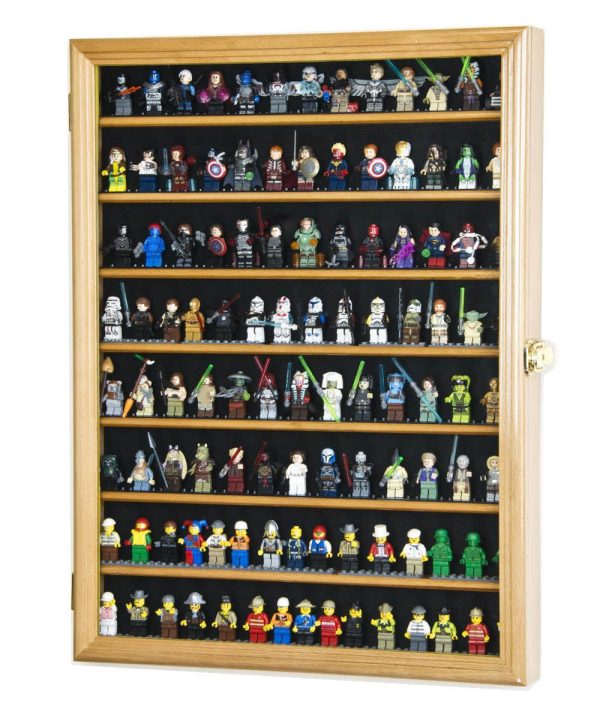 Large 110+ Mini Figures  Miniatures   Figurines Display Case Cabinet Online now