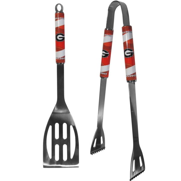 Georgia Bulldogs 2 pc Steel BBQ Tool Set For Sale